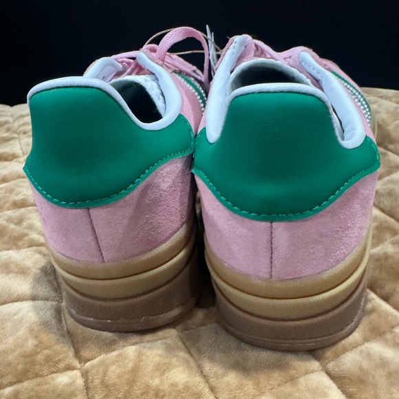 Adidas GAZELLE BOLD Suede Sneakers in Pink and Green- cute comfy classics🩷💚 - Picture 7 of 16